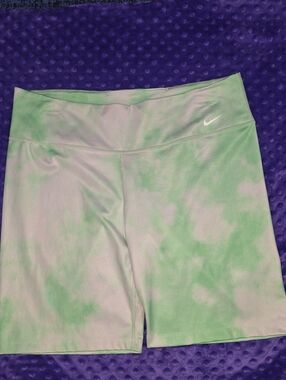 Nike Mint Green Tie-Dye Bike Shorts